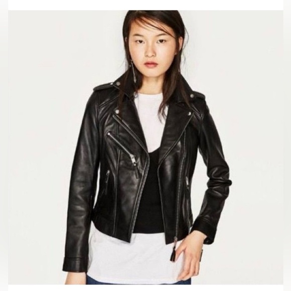 Zara Jackets & Blazers - Zara Black Leather Jacket